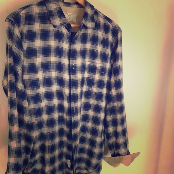 rag & bone Other - Rag & Bone men’s shirt size M, blue plaid wool